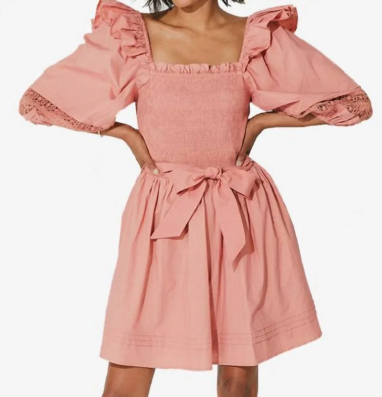 Cassia Mini Dress In Rose