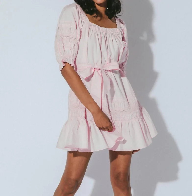 Lily Mini Dress In Blush