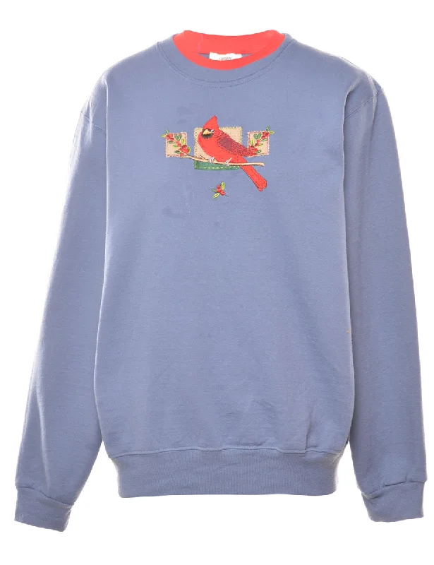 Blue Christmas Sweatshirt - M