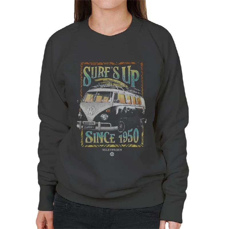 Volkswagen Camper Surfs Up Since 1950 Women's Sweatshirt