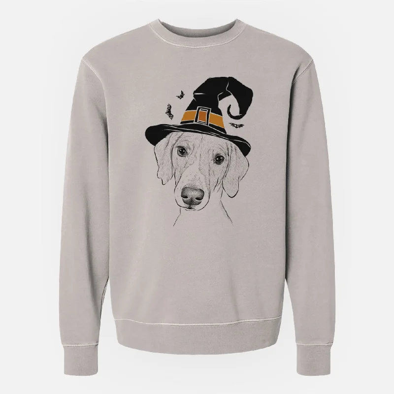 Witch Stanley the Foxhound - Unisex Pigment Dyed Crew Sweatshirt