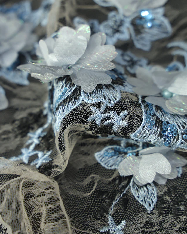 POLYESTER NET EMBROIDERY FABRIC