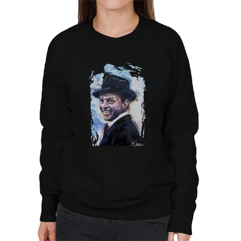 Sidney Maurer Original Portrait Of Frank Sinatra Hat Women's Sweatshirt