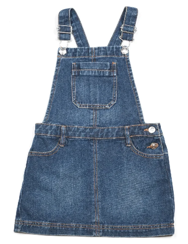 Dark Wash Denim Pinafore Dress - 4 YEARS