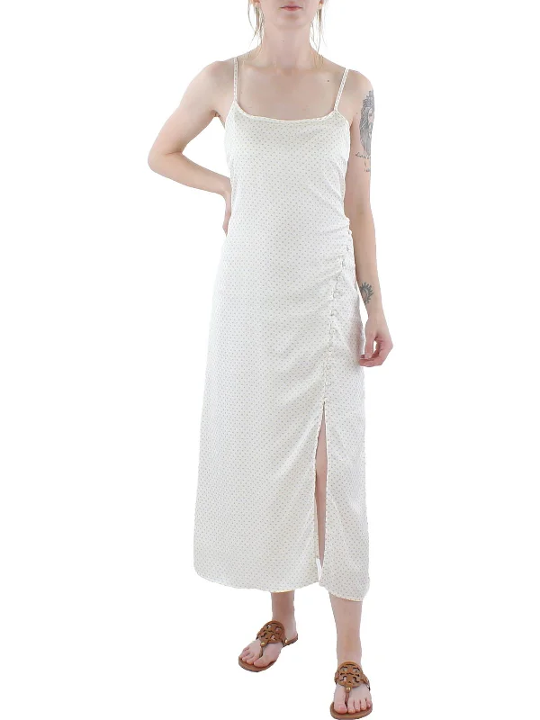 Bon Voyage Womens Button Detail Long Slip Dress