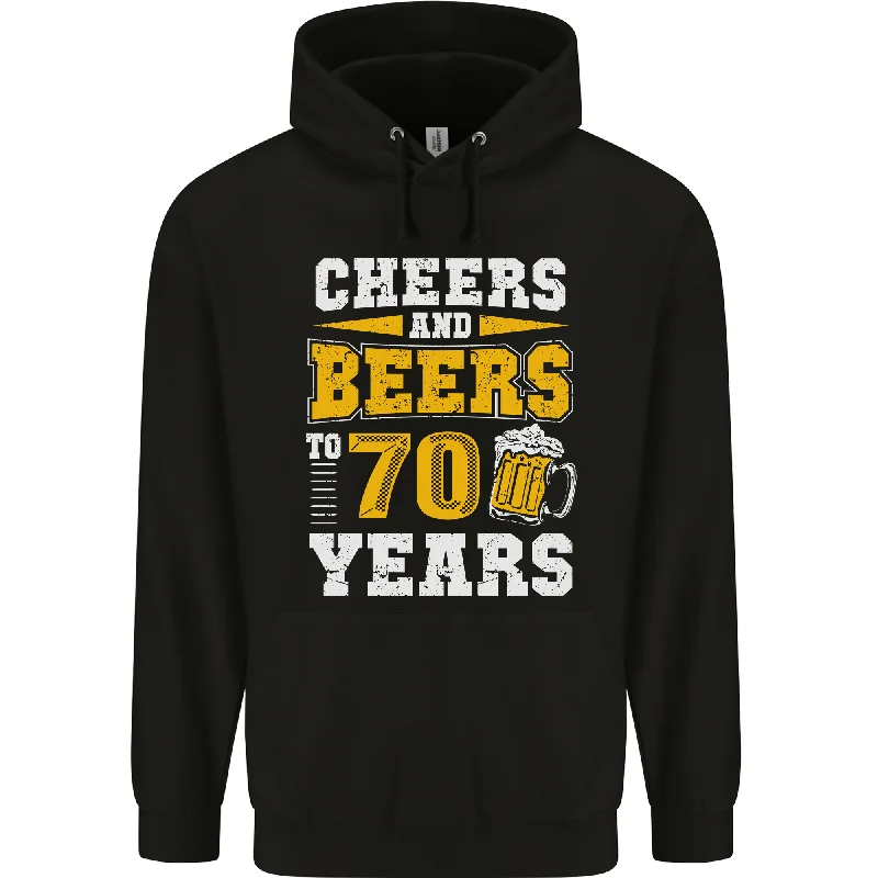 70th Birthday 70 Year Old Funny Alcohol Mens 80% Cotton Hoodie