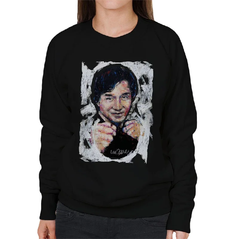 Sidney Maurer Original Portrait Of Jackie Chan Women's Sweatshirt