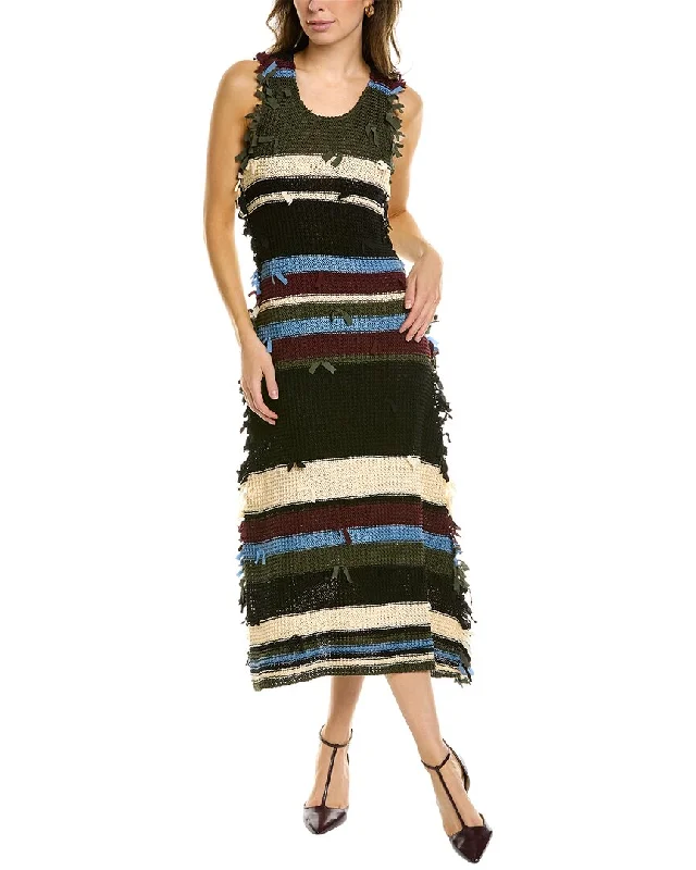 Ferragamo Crochet Midi Dress