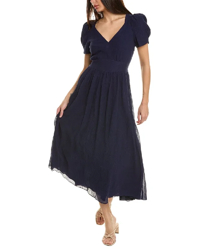 LoveShackFancy Hutchinson Silk-Blend Dress