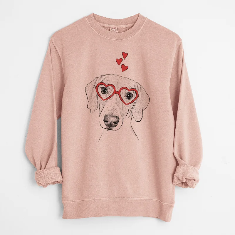 Valentine Stanley the Foxhound - Unisex Pigment Dyed Crew Sweatshirt