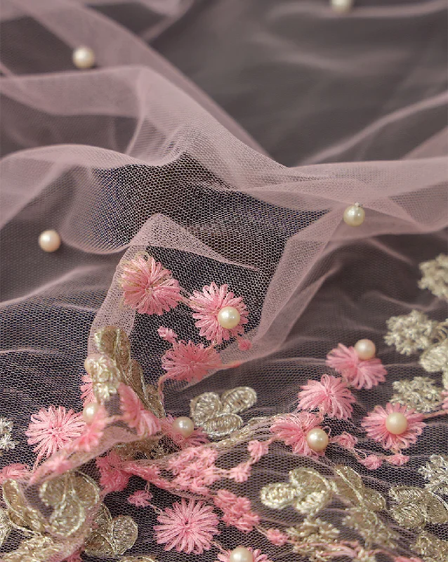 POLYESTER NET EMBROIDERY FABRIC